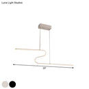 DecorBites™ S-Shape Island Pendant Metal Ceiling Lamp in Warm/White Light - Modern Design