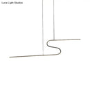 DecorBites™ S-Shape Island Pendant Metal Ceiling Lamp in Warm/White Light - Modern Design