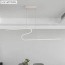 DecorBites™ S-Shape Island Pendant Metal Ceiling Lamp in Warm/White Light - Modern Design