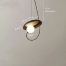 Modern black and wood scandinavian pendant light dining room