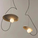 Modern black and wood scandinavian pendant light dining room