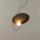 Modern black and wood scandinavian pendant light dining room