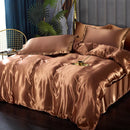 DecorBites™ Silk Bedding Set: Luxury Satin Sheets