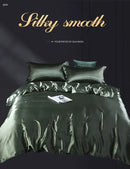 DecorBites™ Silk Duvet Cover Bedding Set Luxury Solid Color Twin Queen King