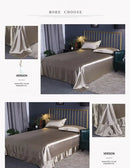 DecorBites™ Silk Luxury Bedding Set: Duvet Cover,  Sheets, Pillowcase