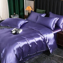DecorBites™ Silk Luxury Bedding Set: Duvet Cover,  Sheets, Pillowcase