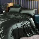 DecorBites™ Silk Luxury Bedding Set: Duvet, Sheet, Pillowcase