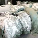DecorBites™ Silky Eucalyptus Fiber Bedding Set - Forest Leopard