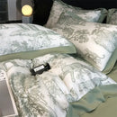 DecorBites™ Silky Eucalyptus Fiber Bedding Set - Forest Leopard