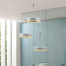 DecorBites™ Silver Minimalist Acrylic Pendant Cluster Ceiling Light - Elegant Dining Room Decoration