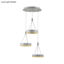 DecorBites™ Silver Minimalist Acrylic Pendant Cluster Ceiling Light - Elegant Dining Room Decoration