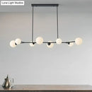 DecorBites™ Simplicity Opal Glass Molecular Island Suspension Light for Dining Rooms