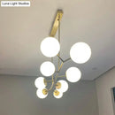 DecorBites™ Simplicity Opal Glass Molecular Island Suspension Light for Dining Rooms
