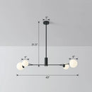 DecorBites™ Simplicity Opal Glass Molecular Island Suspension Light for Dining Rooms