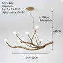 DecorBites™ Simulation Iron Tree Branch Bubble Chandelier