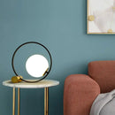 Modern black and gold ball night light bedroom table lamp
