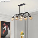 Modern black 5 globe glass chandelier dining room light 110v-120v