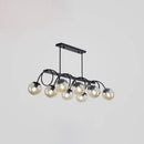 Modern black 5 globe glass chandelier dining room light 110v-120v
