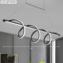 DecorBites™ Sleek Black Spiral Island LED Light for Dining Room Suspension