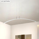 DecorBites™ Sleek Black/White Arch Island LED Pendant Lamp for Elegant Dining Table Lighting