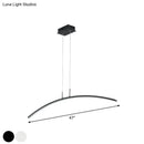 DecorBites™ Sleek Black/White Arch Island LED Pendant Lamp for Elegant Dining Table Lighting