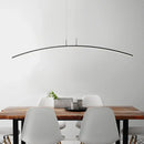 DecorBites™ Sleek Black/White Arch Island LED Pendant Lamp for Elegant Dining Table Lighting
