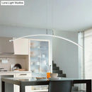 DecorBites™ Sleek Black/White Arch Island LED Pendant Lamp for Elegant Dining Table Lighting
