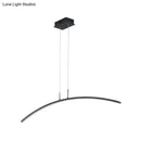 DecorBites™ Sleek Black/White Arch Island LED Pendant Lamp for Elegant Dining Table Lighting