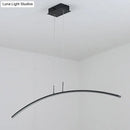 DecorBites™ Sleek Black/White Arch Island LED Pendant Lamp for Elegant Dining Table Lighting