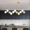 DecorBites™ Sleek Glass Ball Chandelier for Dining Room