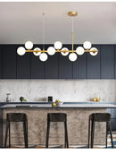 DecorBites™ Sleek Glass Ball Chandelier for Dining Room