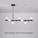 DecorBites™ Sleek Glass Ball Chandelier for Dining Room