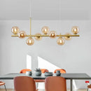 DecorBites™ Sleek Glass Ball Chandelier for Dining Room