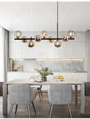 DecorBites™ Sleek Glass Ball Chandelier for Dining Room