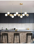 DecorBites™ Sleek Glass Ball Chandelier for Dining Room