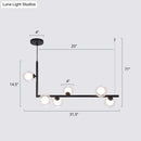 DecorBites™ Sleek Glass Pendant Light for Dining Room with Hanging Island Design