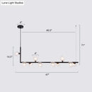 DecorBites™ Sleek Glass Pendant Light for Dining Room with Hanging Island Design