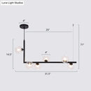 DecorBites™ Sleek Glass Pendant Light for Dining Room with Hanging Island Design