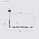 DecorBites™ Sleek Glass Pendant Light for Dining Room with Hanging Island Design