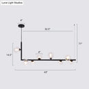 DecorBites™ Sleek Glass Pendant Light for Dining Room with Hanging Island Design