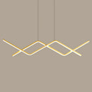 Modern minimalist metal line art hanging light dining room