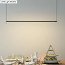 DecorBites™ Sleek Metal Black LED Pendant Lamp for Stylish Island Table