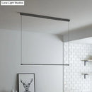 DecorBites™ Sleek Metal Black LED Pendant Lamp for Stylish Island Table