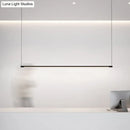 DecorBites™ Sleek Metal Black LED Pendant Lamp for Stylish Island Table