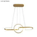 DecorBites™ Sleek Ring and Curve Dining Room Pendant Light with LED Ceiling Mount – Minimalistic Metal Simplicity
