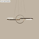 DecorBites™ Sleek Ring and Curve Dining Room Pendant Light with LED Ceiling Mount – Minimalistic Metal Simplicity
