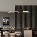 DecorBites™ Sleek Ring and Curve Dining Room Pendant Light with LED Ceiling Mount – Minimalistic Metal Simplicity