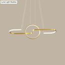 DecorBites™ Sleek Ring and Curve Dining Room Pendant Light with LED Ceiling Mount – Minimalistic Metal Simplicity