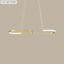 DecorBites™ Sleek Ring and Curve Dining Room Pendant Light with LED Ceiling Mount – Minimalistic Metal Simplicity