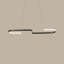 DecorBites™ Sleek Ring and Curve Dining Room Pendant Light with LED Ceiling Mount – Minimalistic Metal Simplicity